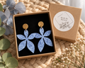 Pendientes Flor  – Joyería Artesanal de Acrílico Hecha en España